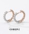 18K GOLD 모이사나이트 콤비 귀걸이