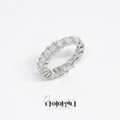 [오한점] 18K 천연다이아몬드 반반 반지
