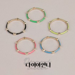 [이태리 프리오더] 18K GOLD 컬러 에나멜 반지