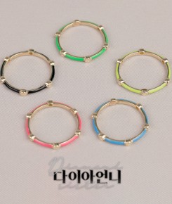 [이태리 프리오더] 18K GOLD 컬러 에나멜 반지